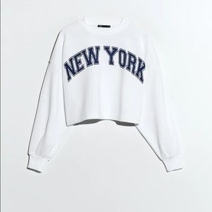 Zara New York Crop Sweater